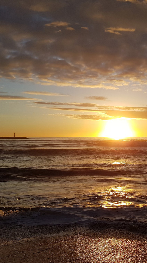 coucher de soleil sur la résidence